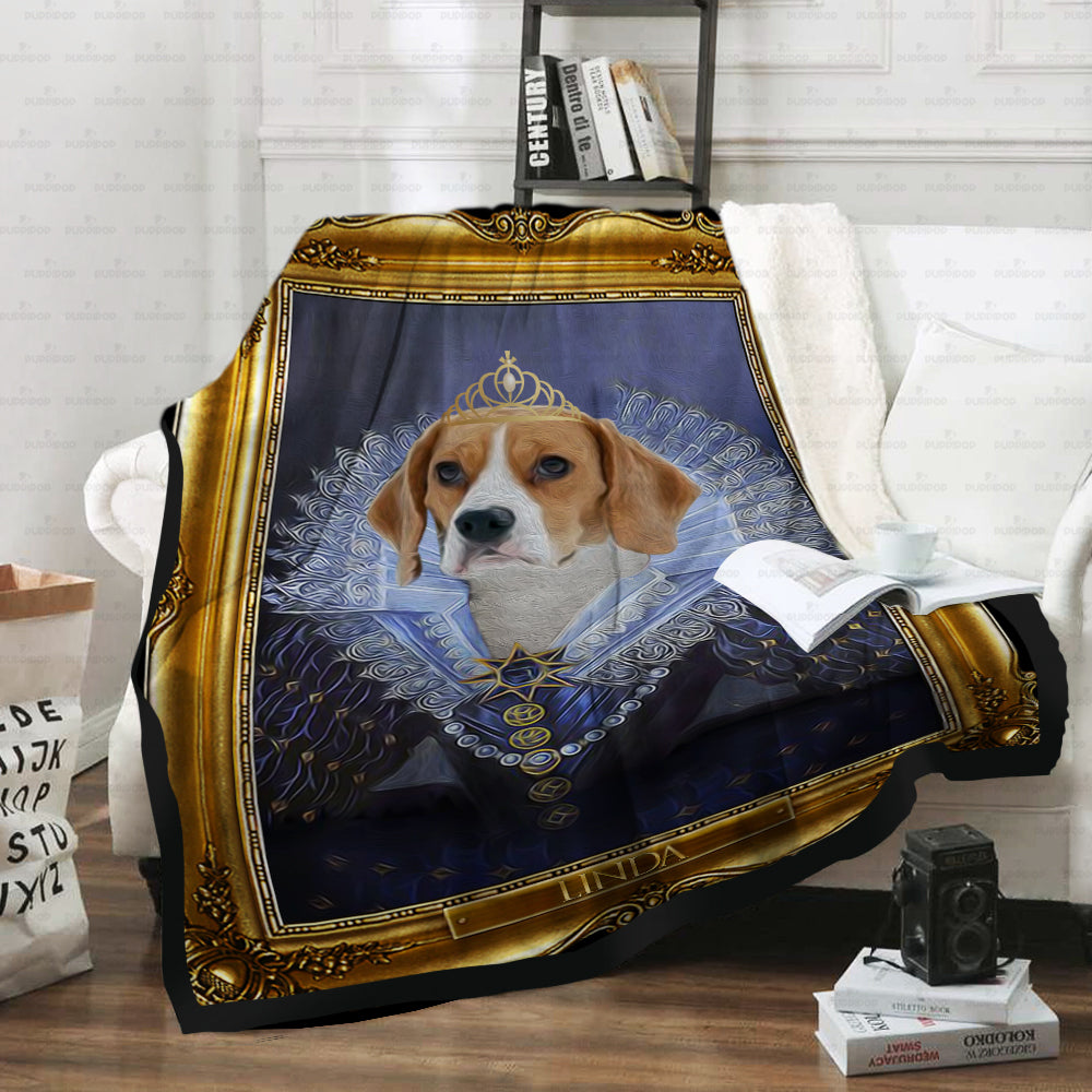 Personalized Dog Gift Idea - Royal Dog's Portrait 27 For Dog Lovers - Fleece Blanket