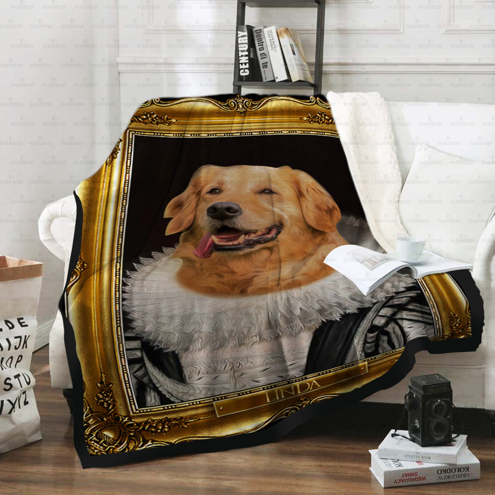 Personalized Dog Gift Idea - Royal Dog's Portrait 26 For Dog Lovers - Fleece Blanket