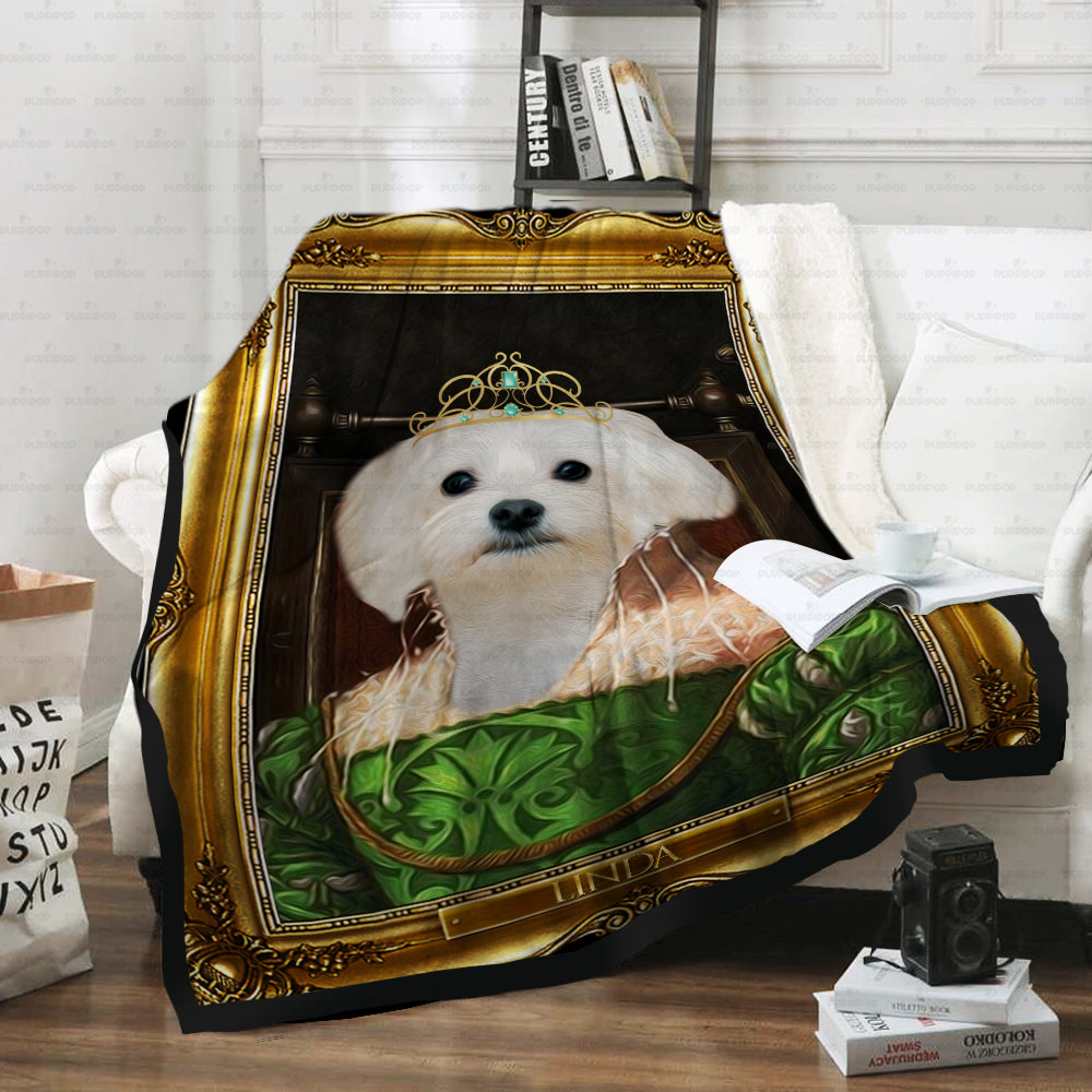 Personalized Dog Gift Idea - Royal Dog's Portrait 25 For Dog Lovers - Fleece Blanket