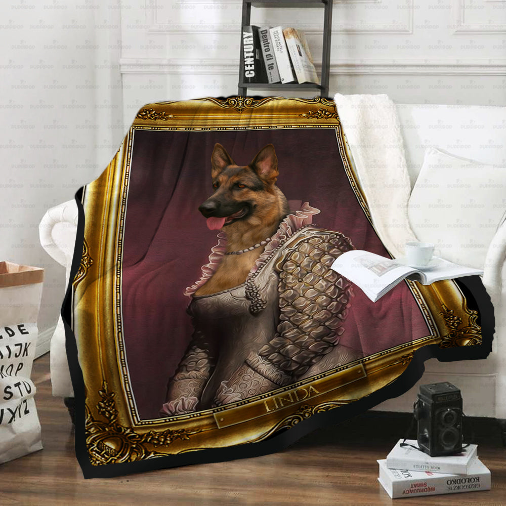 Personalized Dog Gift Idea - Royal Dog's Portrait 24 For Dog Lovers - Fleece Blanket