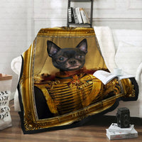 Thumbnail for Personalized Dog Gift Idea - Royal Dog's Portrait 14 For Dog Lovers - Fleece Blanket