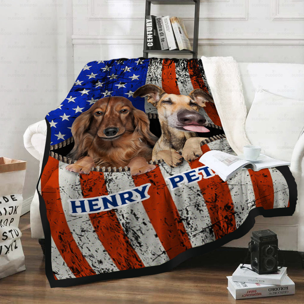 Personalized Dog Gift Idea - Angry Dog With Mowing Dog For Dog Lovers - Fleece Blanket