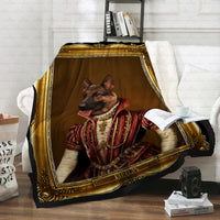 Thumbnail for Personalized Dog Gift Idea - Royal Dog's Portrait 30 For Dog Lovers - Fleece Blanket