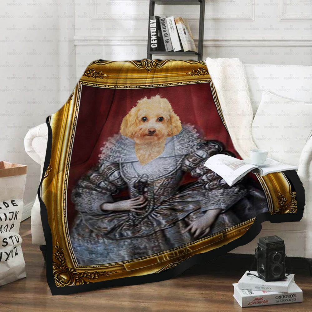 Personalized Dog Gift Idea - Royal Dog's Portrait 32 For Dog Lovers - Fleece Blanket