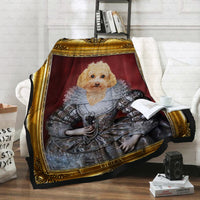 Thumbnail for Personalized Dog Gift Idea - Royal Dog's Portrait 32 For Dog Lovers - Fleece Blanket