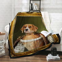 Thumbnail for Personalized Dog Gift Idea - Royal Dog's Portrait 37 For Dog Lovers - Fleece Blanket