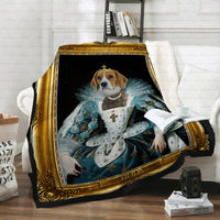Thumbnail for Personalized Dog Gift Idea - Royal Dog's Portrait 38 For Dog Lovers - Fleece Blanket