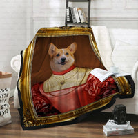 Thumbnail for Personalized Dog Gift Idea - Royal Dog's Portrait 40 For Dog Lovers - Fleece Blanket