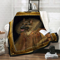 Thumbnail for Personalized Dog Gift Idea - Royal Dog's Portrait 41 For Dog Lovers - Fleece Blanket