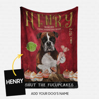 Thumbnail for Personalized Dog Blanket Gift Idea - Boxer Fucupcakes For Dog Lover - Fleece Blanket