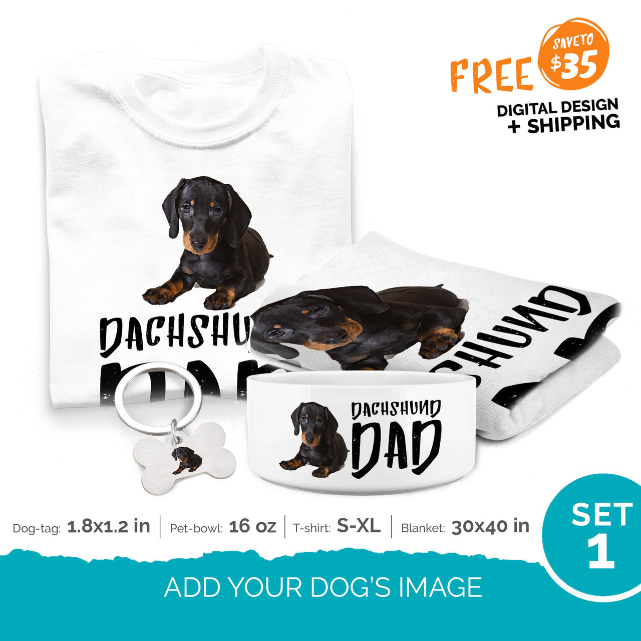Personalized Gift Bundle - Dog Dad Breed For Puppy Lovers - Premium Overwhelmed Bundle