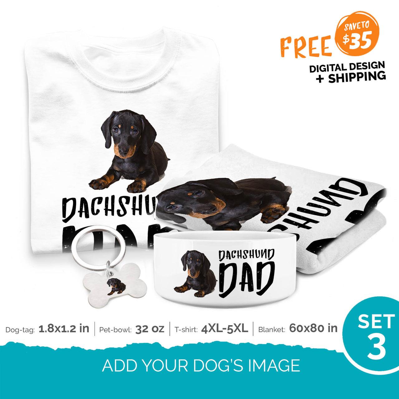 Personalized Gift Bundle - Dog Dad Breed For Puppy Lovers - Premium Overwhelmed Bundle
