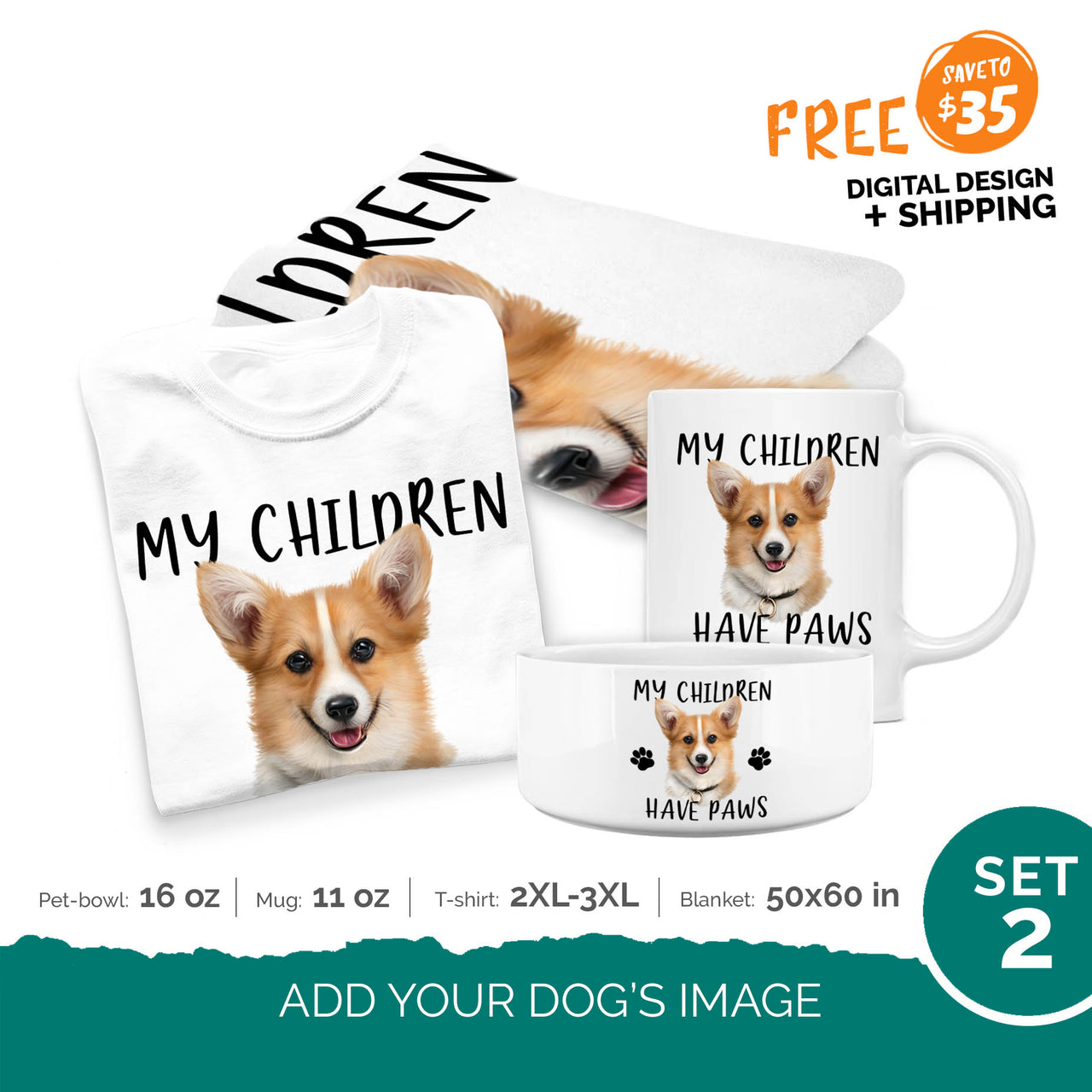 Personalized Gift Bundle Miss You Like Crazy For Puppy Lovers - My Children Have Paws 1