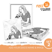 Thumbnail for Personalized Gift Bundle - Black And White Sketching For Puppy Lovers - Standard Happy Ever After 3