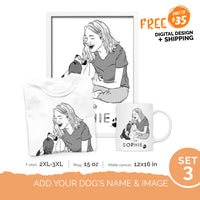 Thumbnail for Personalized Gift Bundle - Black And White Sketching For Puppy Lovers - Standard Happy Ever After 1