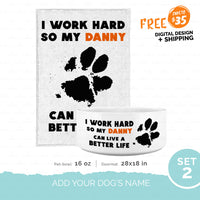 Thumbnail for Personalized Gift Bundle - I Work Hard For Puppy Lover - Basic Welcome Home Bundle 2