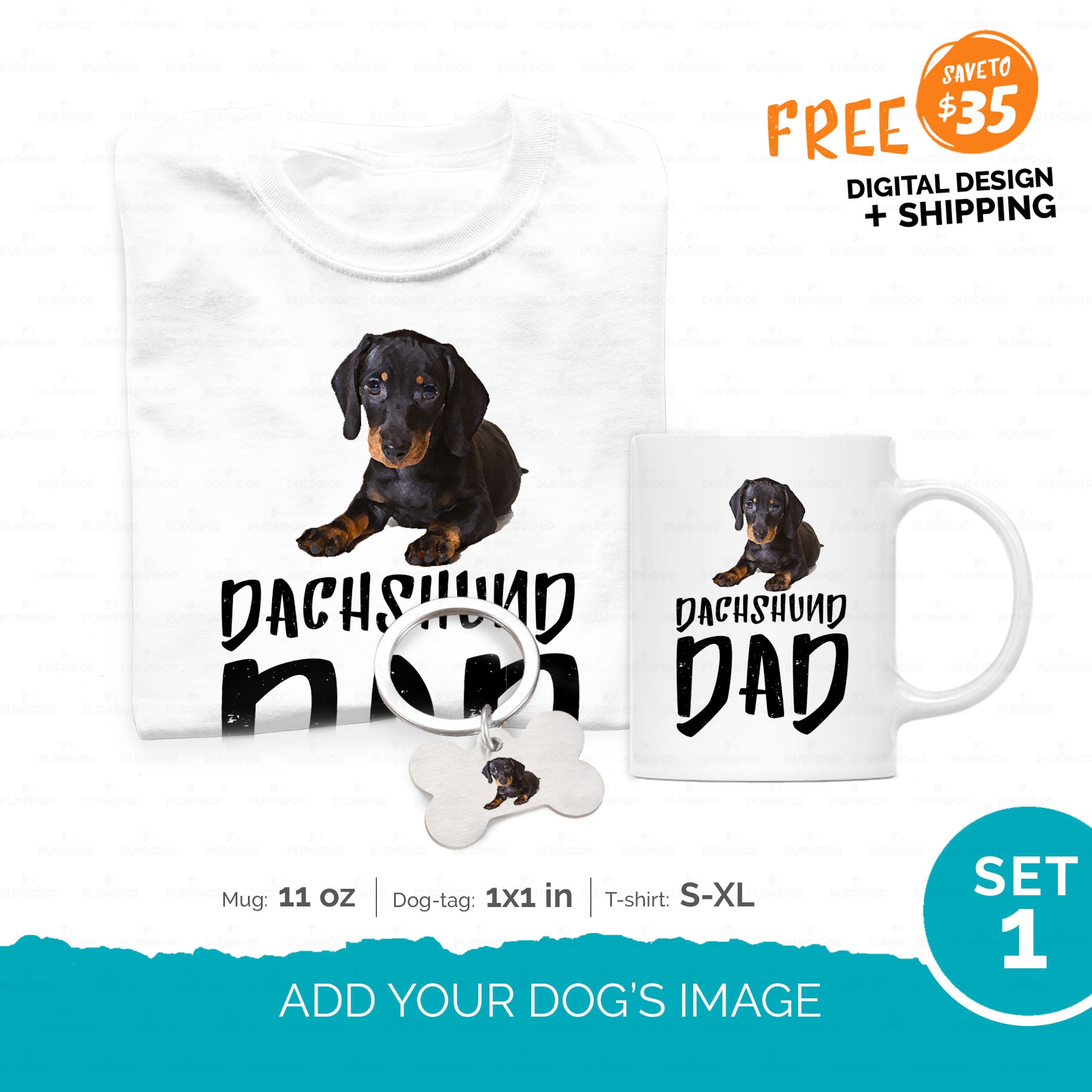 Personalized Gift Bundle - Dog Dad Breed For Puppy Lovers - Standard Overwhelmed Bundle 2