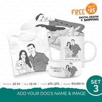 Thumbnail for Personalized Gift Bundle Miss You Like Crazy For Puppy Lover - Sketching Portrait 1