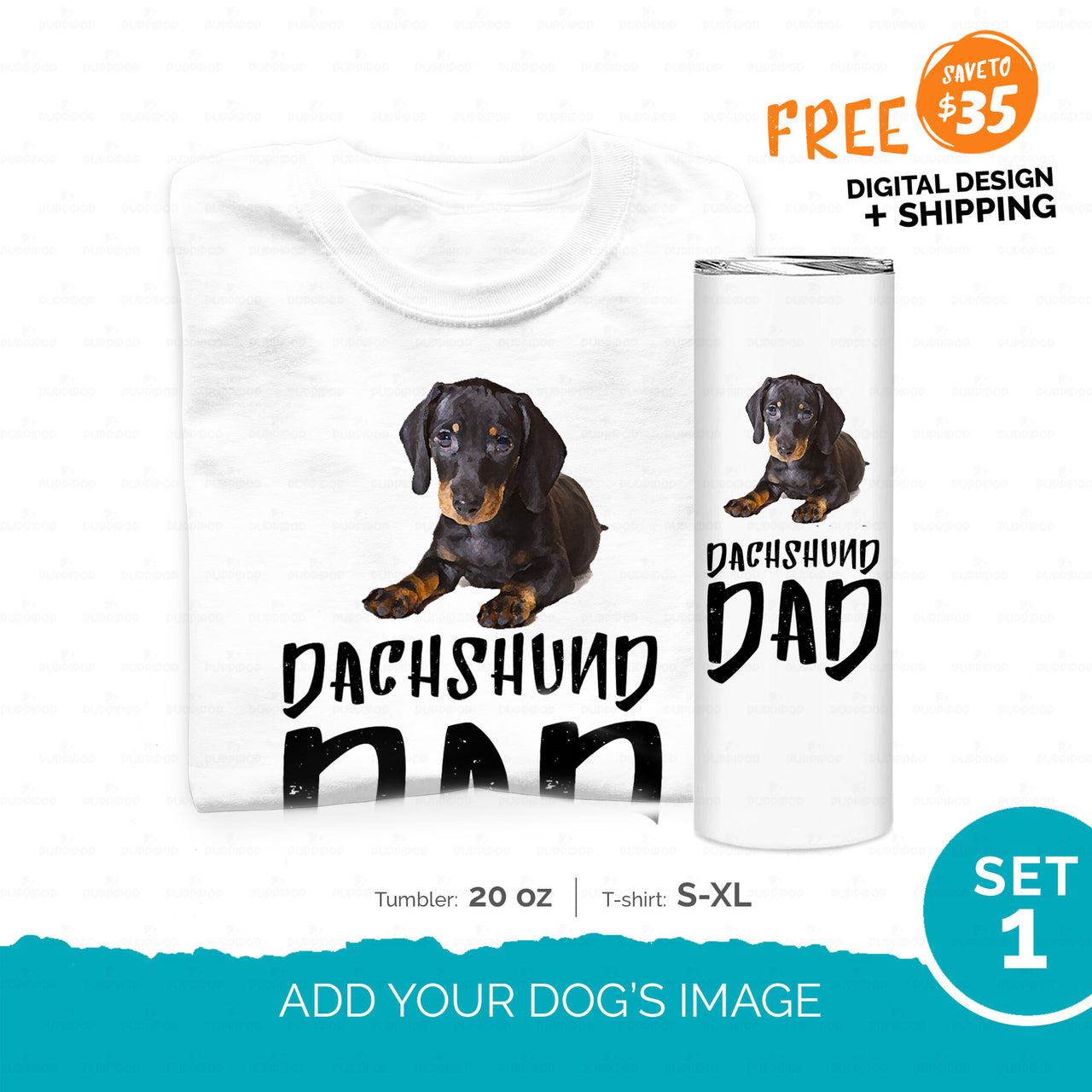 Personalized Gift Bundle - Dog Dad Breed For Puppy Lovers - Basic Overwhelmed Bundle