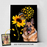 Thumbnail for Custom Dog Canvas - Personalized Shepherd Sunflower Gift For Dad - Matte Canvas
