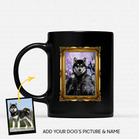 Thumbnail for Personalized Dog Gift Idea - Royal Dog's Portrait 10 For Dog Lovers - Black Mug