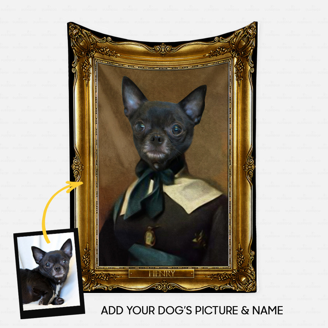 Personalized Dog Gift Idea - Royal Dog's Portrait 4 For Dog Lovers - Fleece Blanket