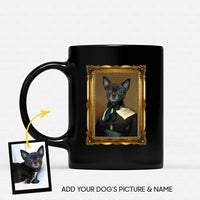 Thumbnail for Personalized Dog Gift Idea - Royal Dog's Portrait 4 For Dog Lovers - Black Mug