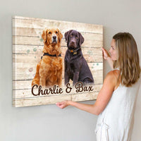 Thumbnail for Custom Two Dog Paintings on Canvas, Multiple Pet Portrait, 2 Pets Portrait From Photo, Dog Remembrance Gift - Best Personalized Gifts for Everyone