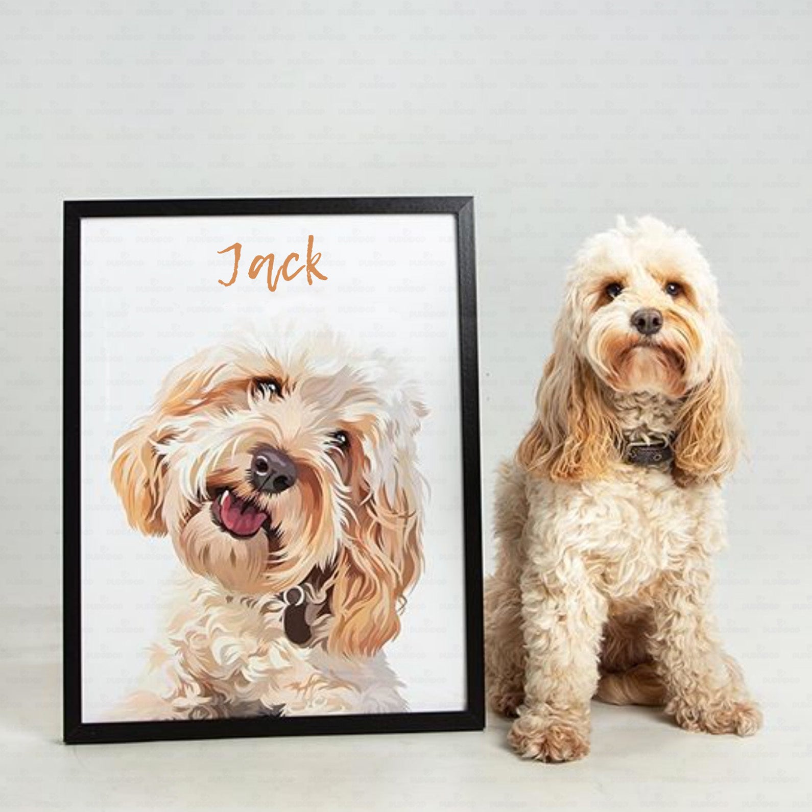Personalized Dog Gift Idea - Color Portrait Puppy Gift For Dog Lovers - Matte Canvas