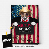 Thumbnail for Personalized Dog Gift Idea - Bad Dog Wearing Cowboy Hat For Dog Lovers - Matte Canvas