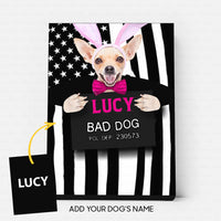 Thumbnail for Personalized Dog Gift Idea - Bad Dog Girl With Rabbit Ear For Dog Lovers - Matte Canvas