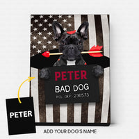 Thumbnail for Personalized Gift Canvas For Dog Lovers - Bad Black Dog With Arrow - Matte Canvas