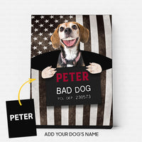 Thumbnail for Personalized Gift Canvas For Dog Lovers - Bad Dog Showing Teeth - Matte Canvas