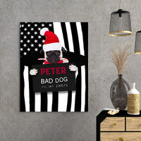 Thumbnail for Personalized Gift Canvas For Dog Lovers - Bad Pug Wearing - Matte Canvas