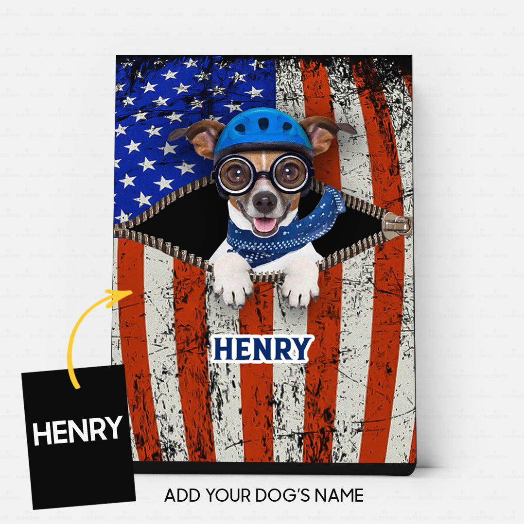 Personalized Gift Canvas For Dog Lovers - Dog With Blue Scarf And Helmet For Dog Lovers - Matte Canvas