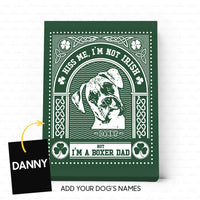 Thumbnail for Personalized St Patrick Gift Idea - Kiss Me, I'm Not Irish But I'm A Boxer Dad - Matte Canvas