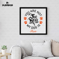Thumbnail for Personalized Dog Gift Idea - The Boss Of Me Orange Paws For Dog Lovers - Matte Canvas