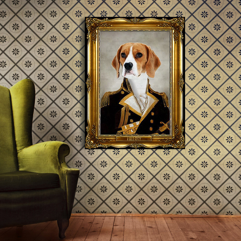 Personalized Dog Gift Idea - Royal Dog's Portrait For Dog Dad 3 - Matte Canvas