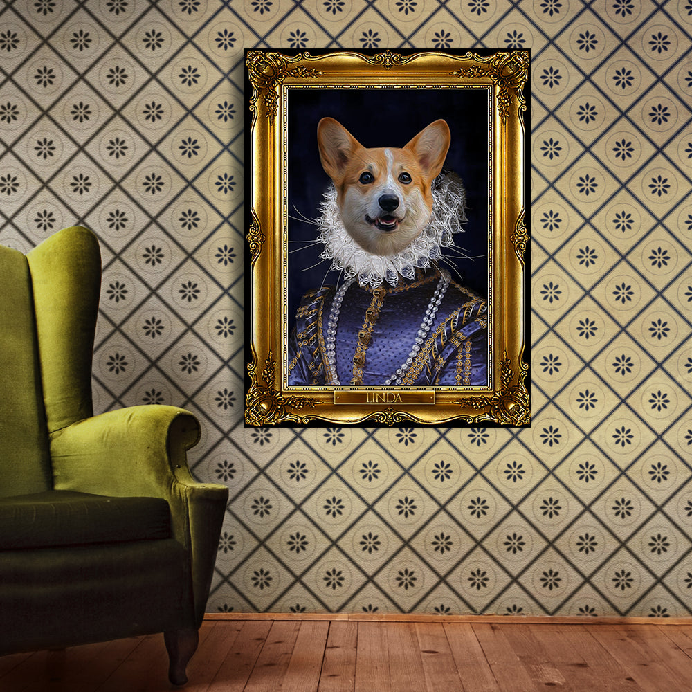 Personalized Dog Gift Idea - Royal Dog's Portrait 28 For Dog Lovers - Matte Canvas