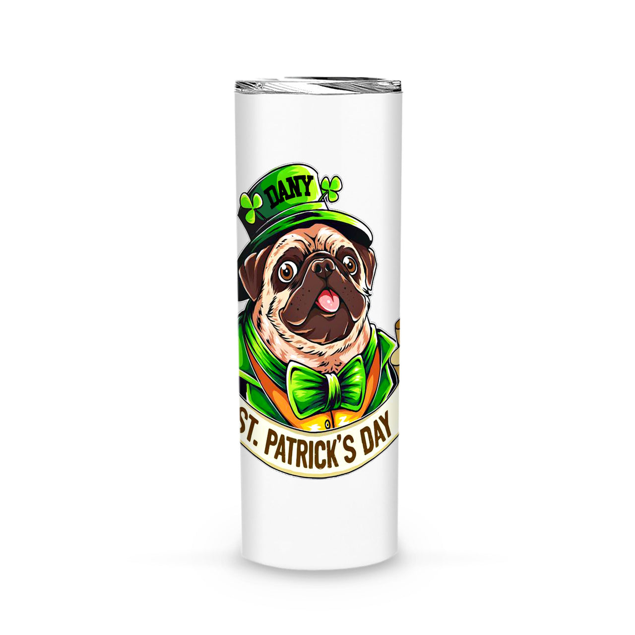 Personalized St. Patrick Gift Idea - Funny Mr. Bulldog For Dog Lovers - Tumbler