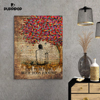 Thumbnail for Custom Dog Canvas - Personalized Man And A Dog Beside The Tree Gift For Dad - Matte Canvas