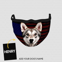 Thumbnail for Personalized Dog Gift Idea - Grey Corgi For Dog Lovers - Cloth Mask