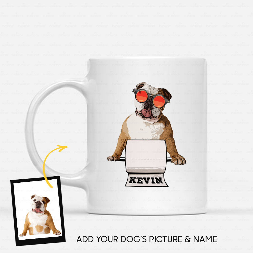 Custom Dog Mug - Personalized Gift Idea - Cool Dog Needs Toilet Paper For Dog Lover - White Mug