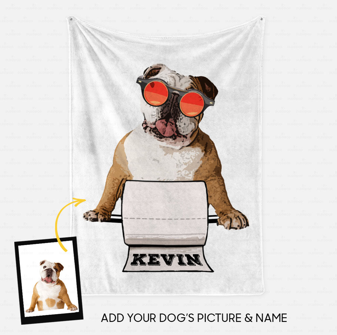 Custom Dog Gift Idea - Cool Dog Need Toilet Paper For Dog Lover - Fleece Blanket