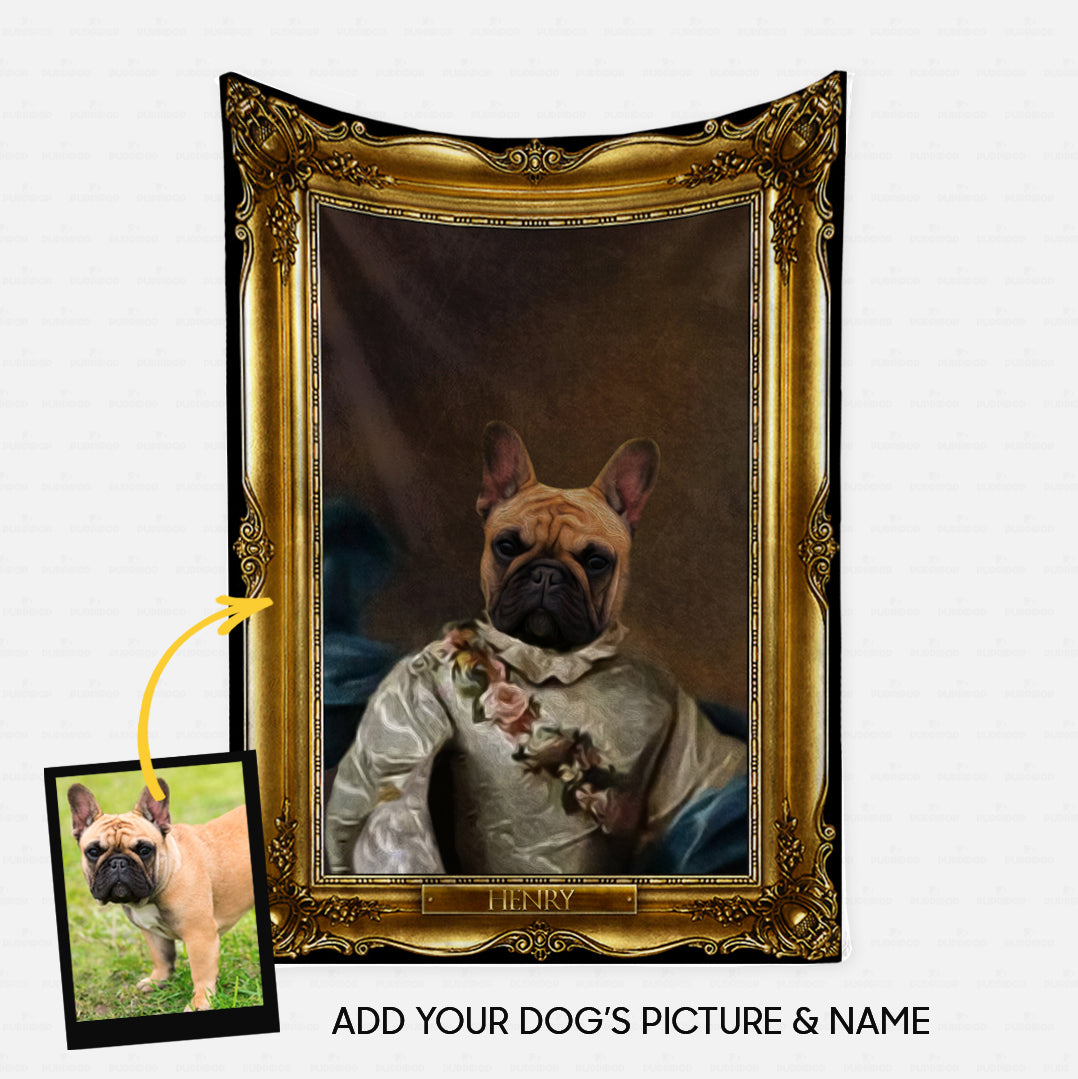 Personalized Dog Gift Idea - Royal Dog's Portrait 5 For Dog Lovers - Fleece Blanket