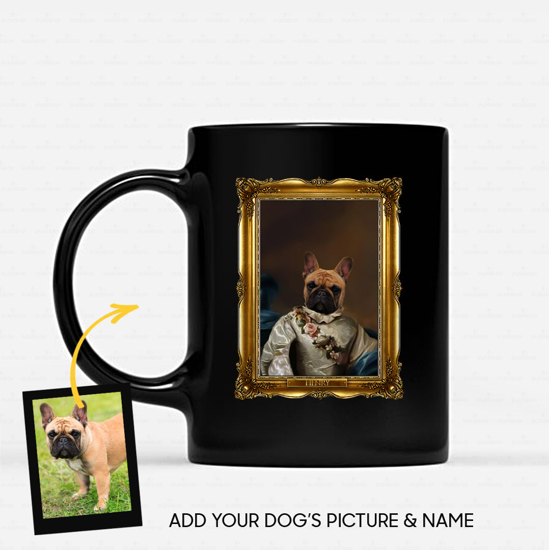 Personalized Dog Gift Idea - Royal Dog's Portrait 5 For Dog Lovers - Black Mug