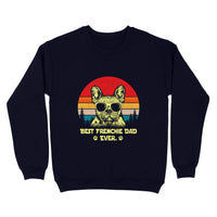 Thumbnail for Retro Gift For Frenchie Lover - Best Frenchie Dad - Standard Crew Neck Sweatshirt