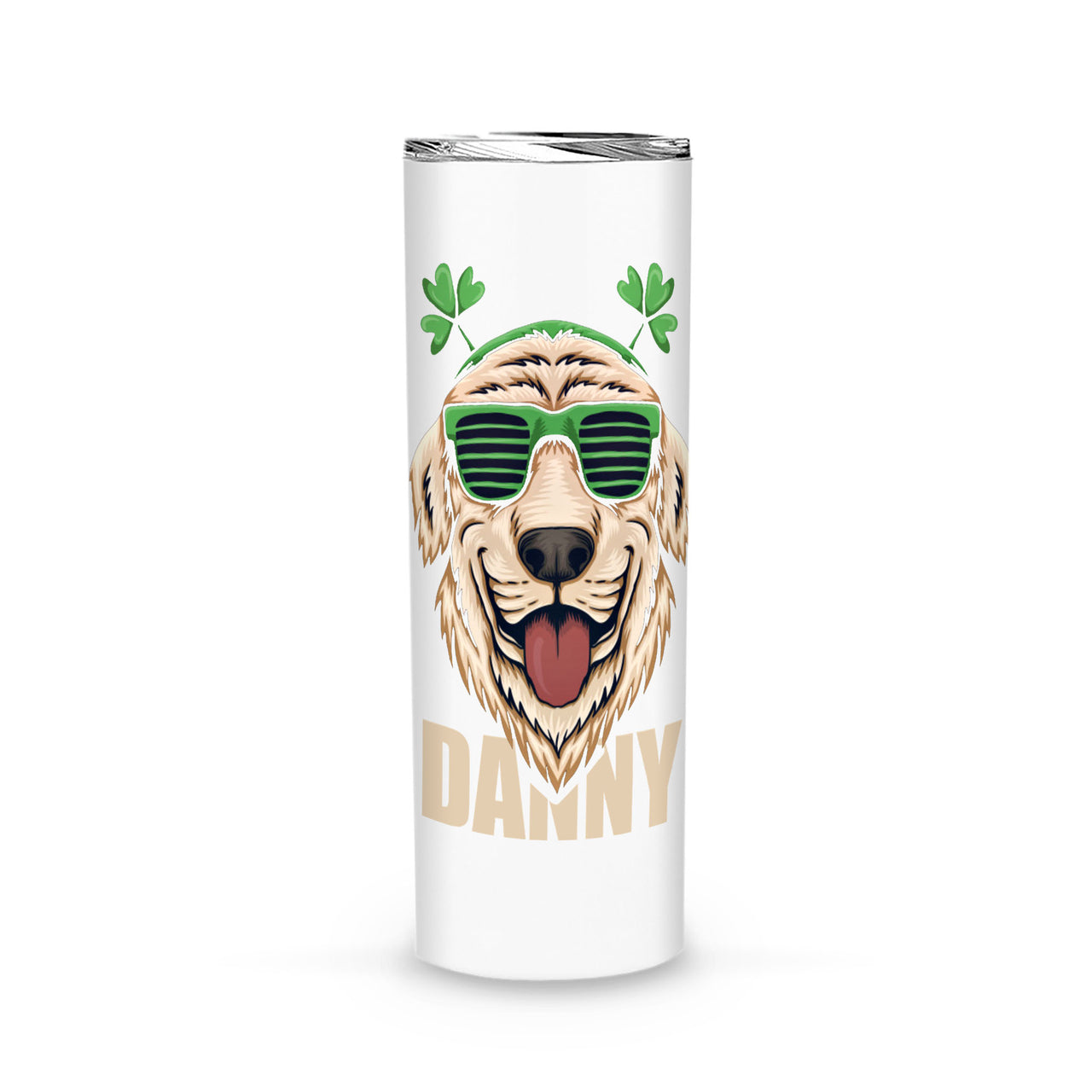 Personalized St. Patrick Gift Idea - Coolest Golden Retriever For Dog Lovers - Tumbler