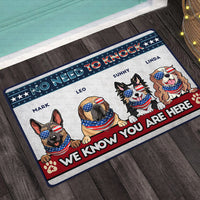 Thumbnail for Personalized Dog Gift - No Need To Knock, We Know You Are Here For Dog Lovers - Doormat