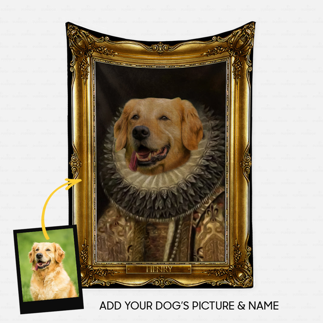 Personalized Dog Gift Idea - Royal Dog's Portrait 6 For Dog Lovers - Fleece Blanket